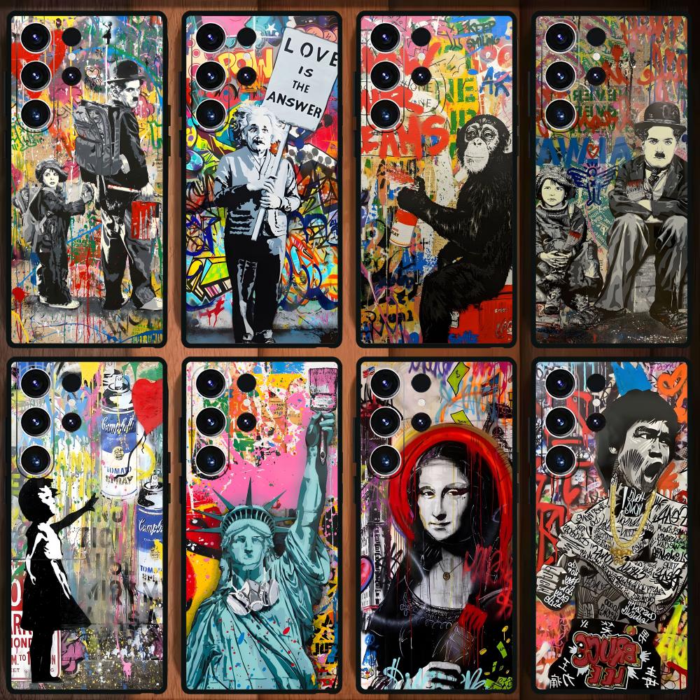 Phone Accessories Samsung - Banksy graffiti arte caso de telefone