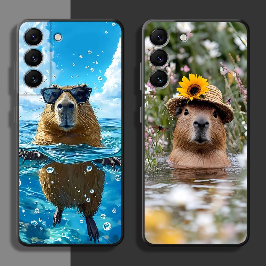 Phone Accessories Samsung - Capa de Celular Capybara de Férias