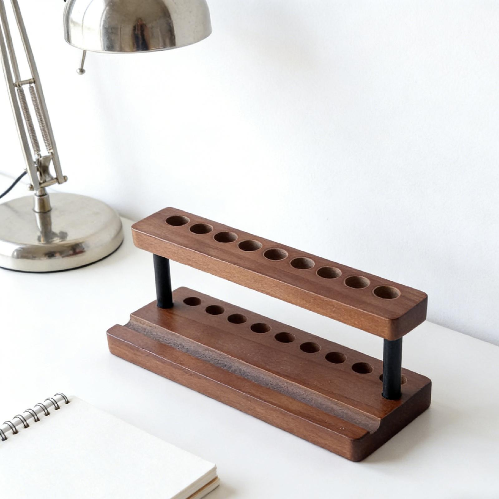 Phone Accessories Rack Display - Suporte de Madeira para Canetas com