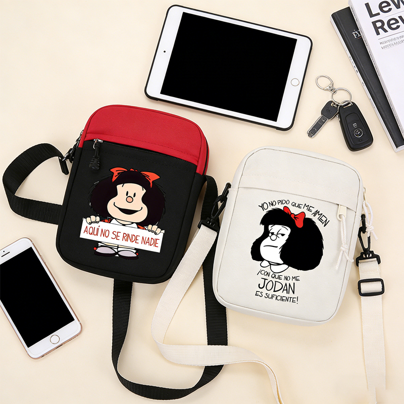 Phone Accessories For Boys - Bolsa transversal de desenho animado Mafalda,