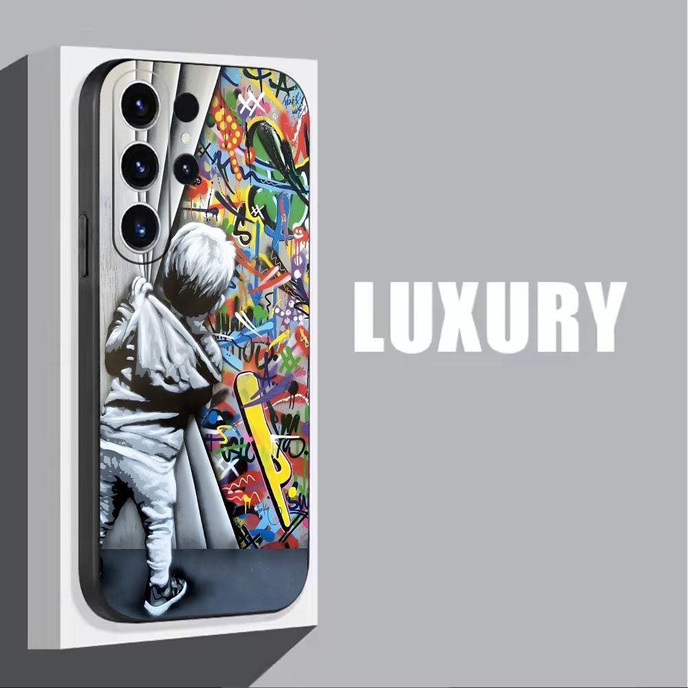 Banksy graffiti arte caso de t - Phone Accessories Samsung avaliação e preço