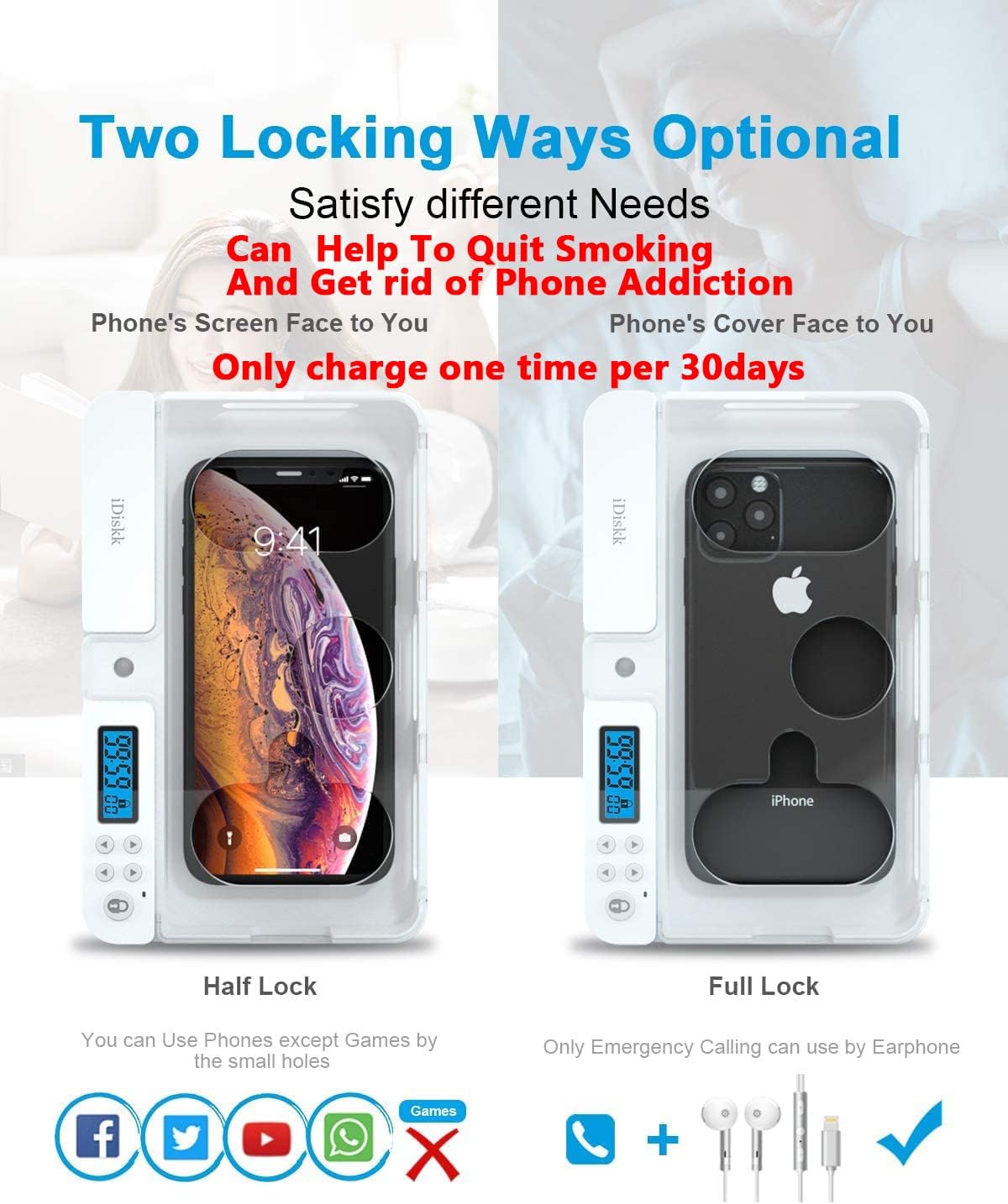 Caixa de Bloqueio com Temporiz - Phone Accessories For Boys avaliação e preço