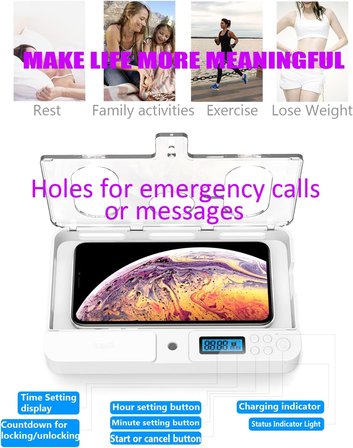 Caixa de Bloqueio com Temporiz - Phone Accessories For Boys avaliação e preço