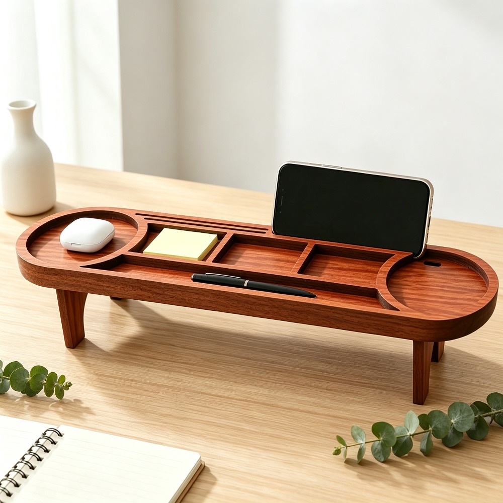 Organizador de Mesa de Madeira - Phone Accessories Rack avaliação e preço