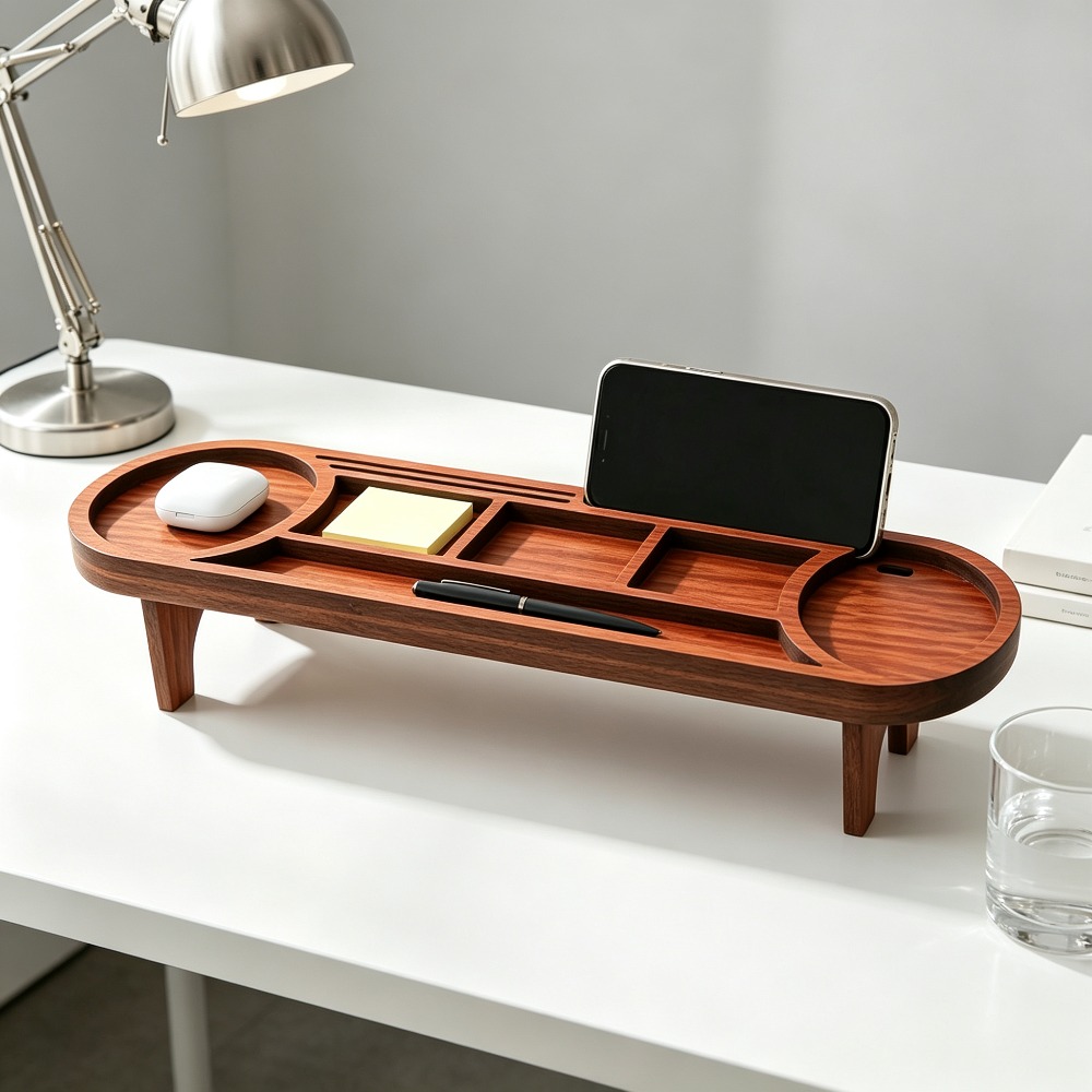 Organizador de Mesa de Madeira - Phone Accessories Rack avaliação e preço
